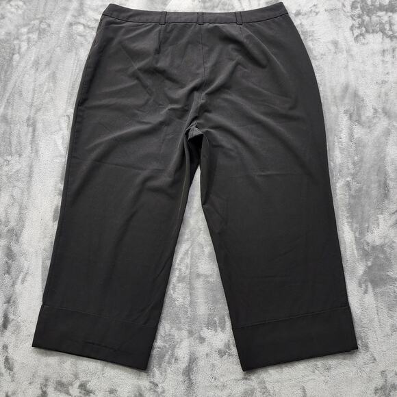INC International Concepts Pants Womens 18 Black Cuffed Capri Chino Stretch - Picture 2 of 11